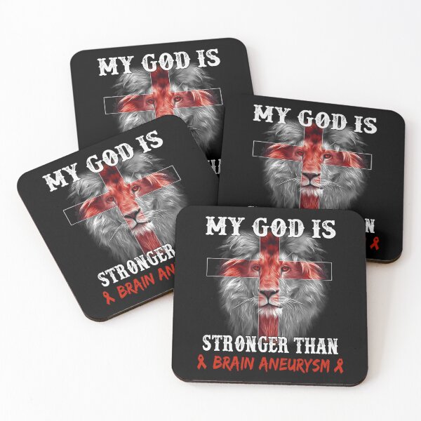 Item preview, Lion My God Is Stronger Than BRAIN ANEURYSM Support BRAIN ANEURYSM Warrior designed and sold by Hatjar.