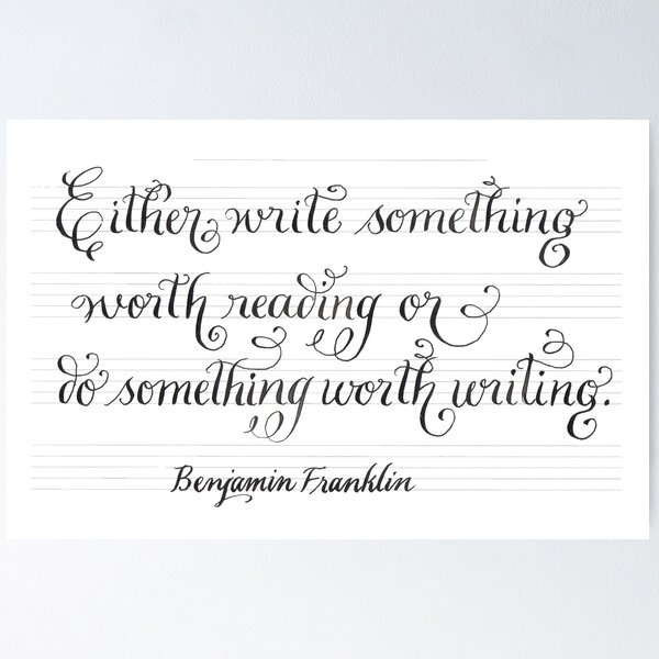 Item preview, Escribe algo cita de Ben Franklin designed and sold by Melissa Renee.