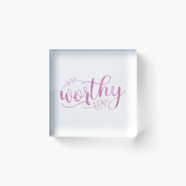 Item preview, Worthy Pink Calligraphy Boho designed and sold by amazingjoy.
