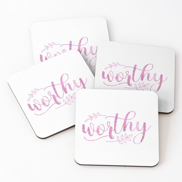 Item preview, Worthy Pink Calligraphy Boho designed and sold by amazingjoy.