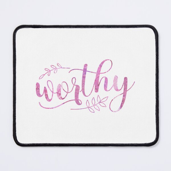 Item preview, Worthy Pink Calligraphy Boho designed and sold by amazingjoy.
