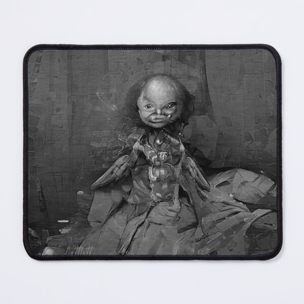Item preview, Nightmares Great Dark Art Painting of Weird Scary Creepy Doll  designed and sold by CattlettArt.