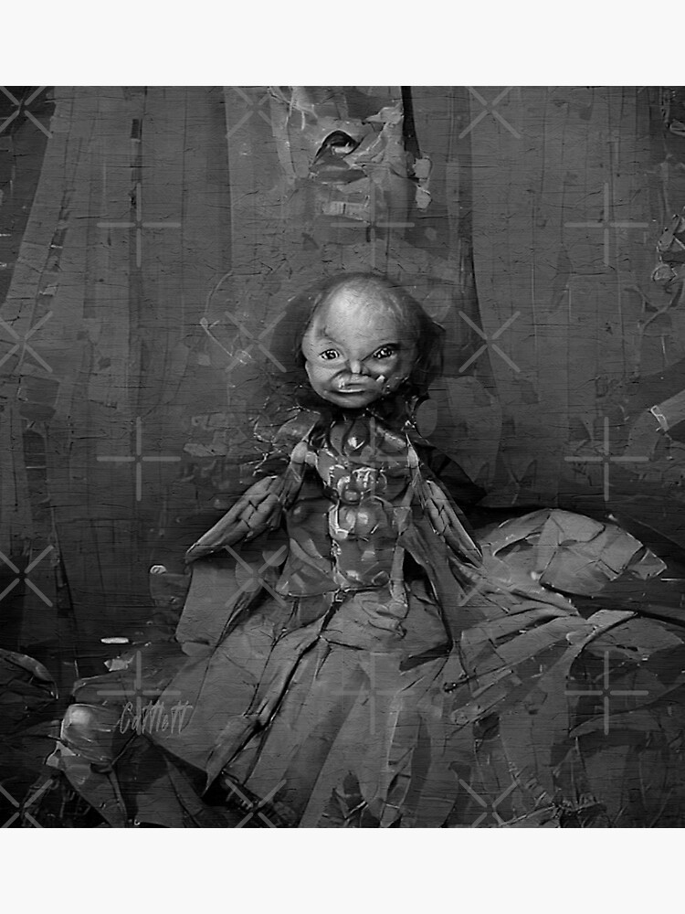 Nightmares Great Dark Art Painting of Weird Scary Creepy Doll