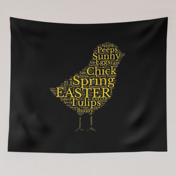 Item preview, Cute Yellow Chick Easter Words designed and sold by JanesCreations.
