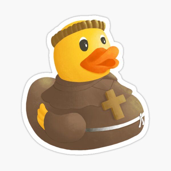 Friar Tuck Rubber Duck Sticker