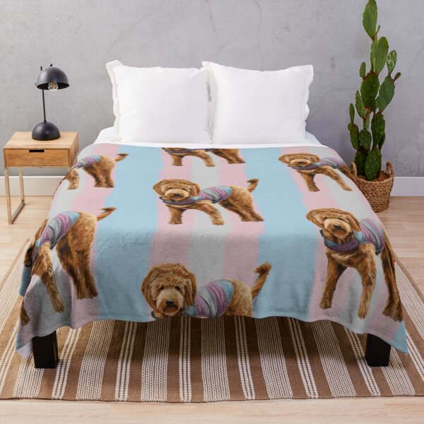 Item preview, Trans Pride Goldendoodle Dog designed and sold by kylepeterart.