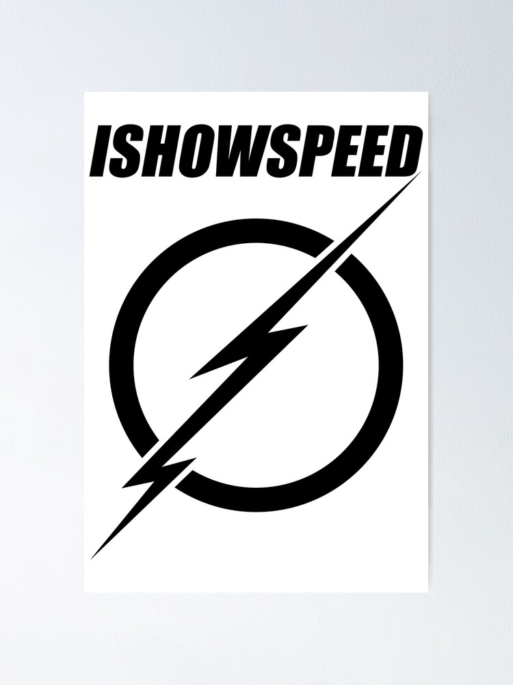 Póster «Ishowspeed Merch es cómo logotipo de velocidad» de HindoShop