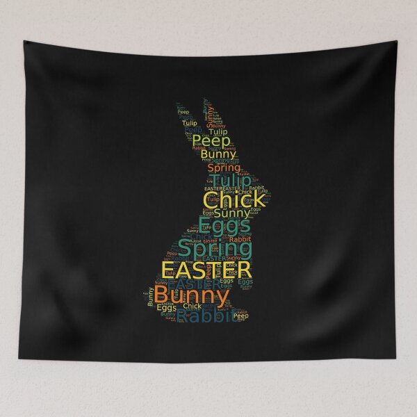Item preview, Cute Colorful Bunny Easter Words designed and sold by JanesCreations.