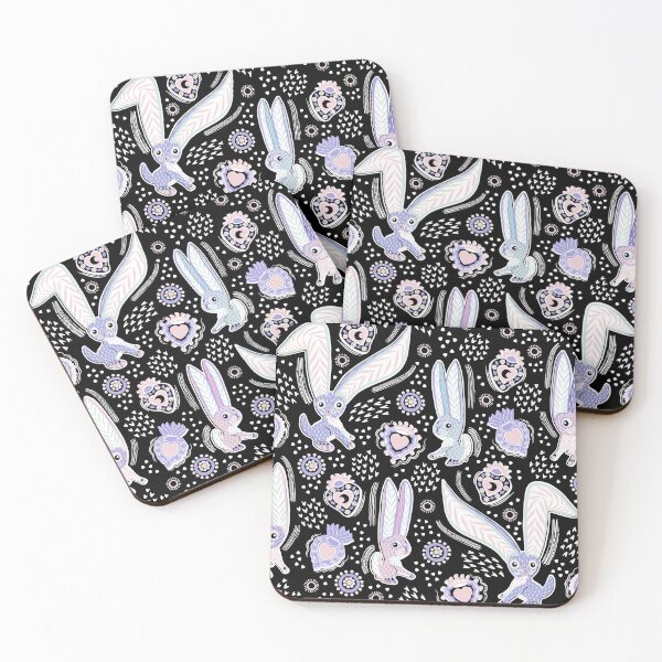 Item preview, Alebrije Rabbits-Pastels On Black & White designed and sold by Pamelandia.
