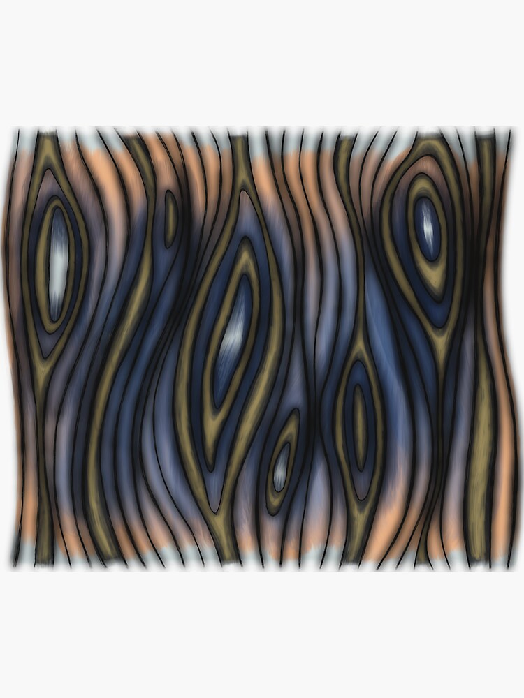 Thumbnail 3 of 3, Sticker, Minimalist Illusion Copper Knots Banded designed and sold by BlazeraptorGirl.
