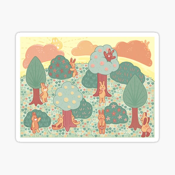 Lapinous printaniers Sticker