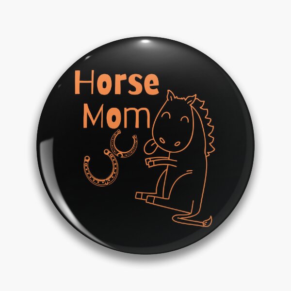 Item preview, Horse Mom & Horseshoes Cute Line Drawing Design designed and sold by EarthArtDesigns.