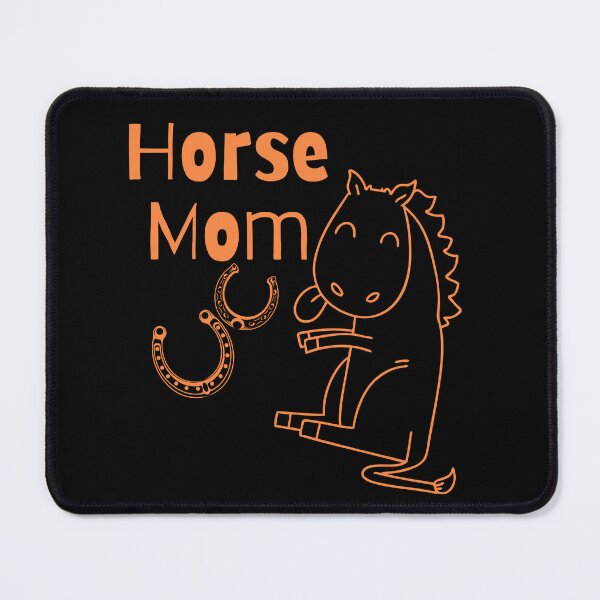 Item preview, Horse Mom & Horseshoes Cute Line Drawing Design designed and sold by EarthArtDesigns.
