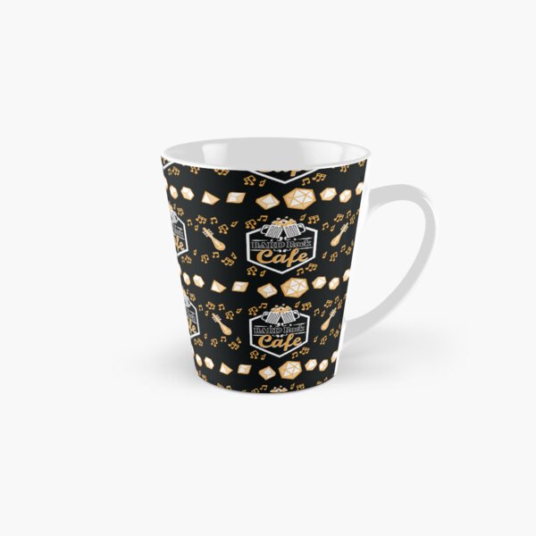 Classic Black and Gold Bard Rock Print Tall Mug