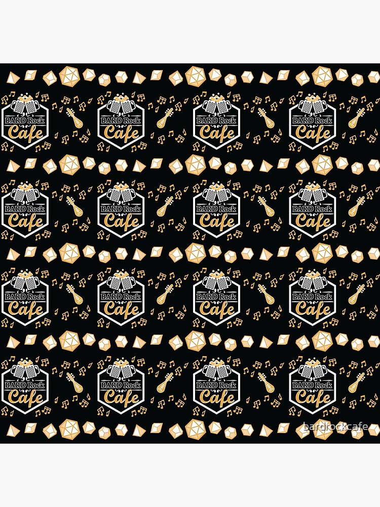 Thumbnail 4 of 4, Pillow, Classic Black and Gold Bard Rock Print designed and sold by bardrockcafe.