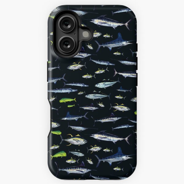 Vista previa del artículo con la obra «Mezcla de pescado: vol. 2 Night Vision peto, patudo, aleta amarilla, atún rojo, marlín azul, marlín blanco, mahi-mahi, pez espada», diseñado y vendido por Melissa  MacMichael.