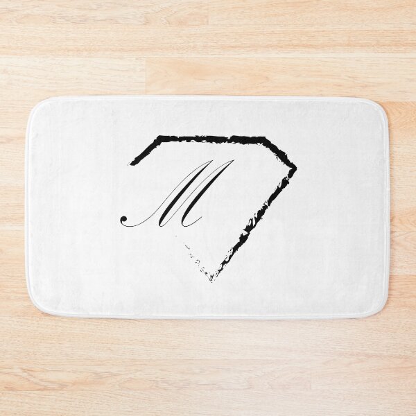 Item preview, M letter monogram initial diamond black designed and sold by mixtape80.