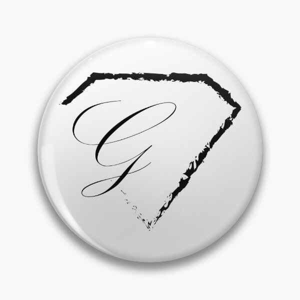 Item preview, G letter monogram initial diamond black designed and sold by mixtape80.