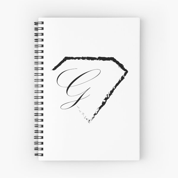 Item preview, G letter monogram initial diamond black designed and sold by mixtape80.