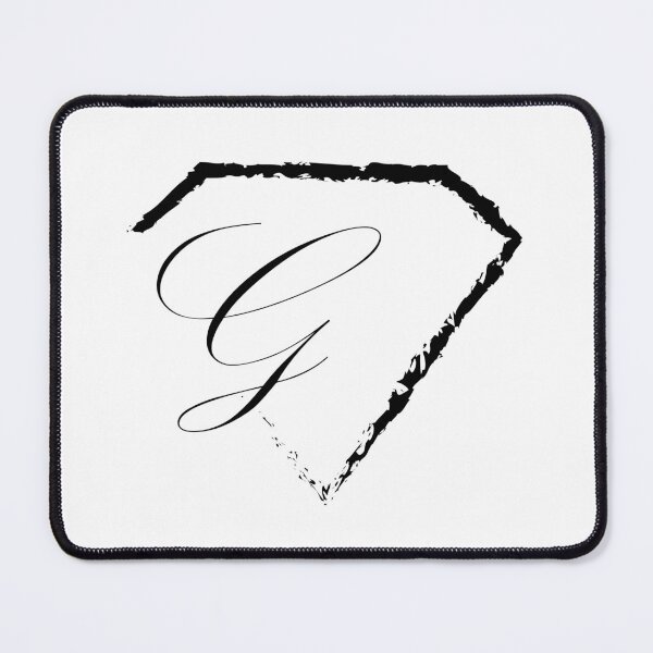 Item preview, G letter monogram initial diamond black designed and sold by mixtape80.