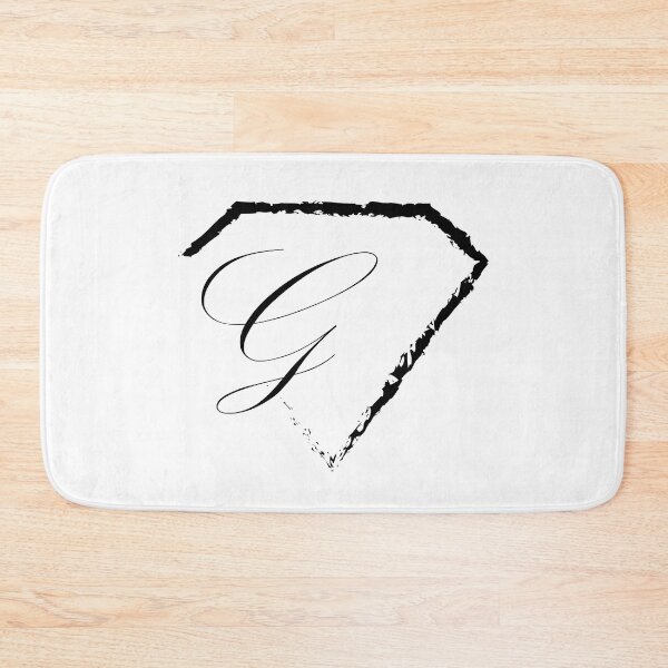 Item preview, G letter monogram initial diamond black designed and sold by mixtape80.