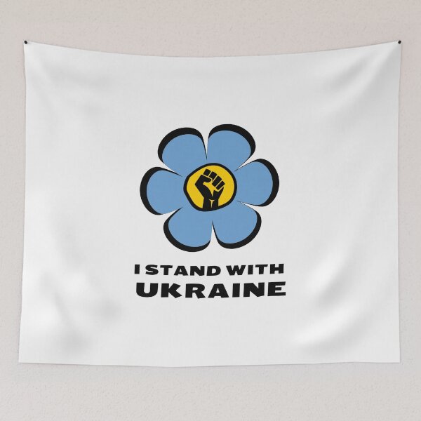 Item preview, I stand with Ukraine - blue and yellow flower designed and sold by rmpk101.