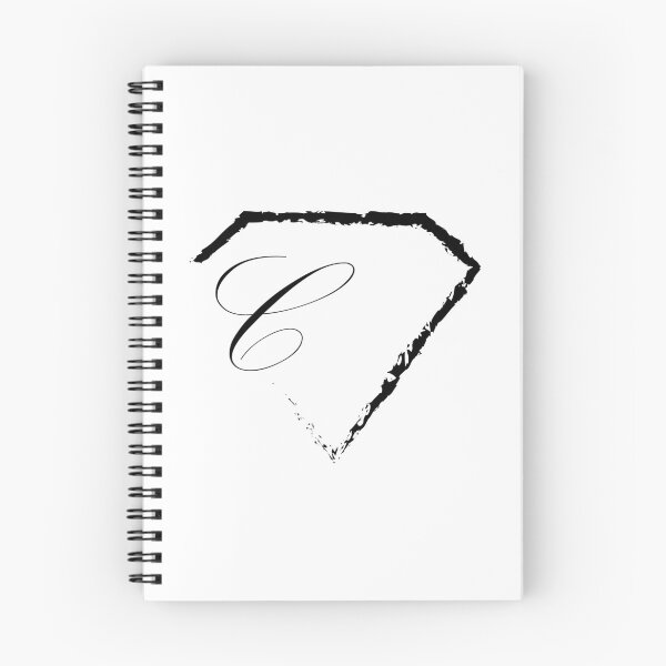 Item preview, C letter monogram initial diamond black designed and sold by mixtape80.