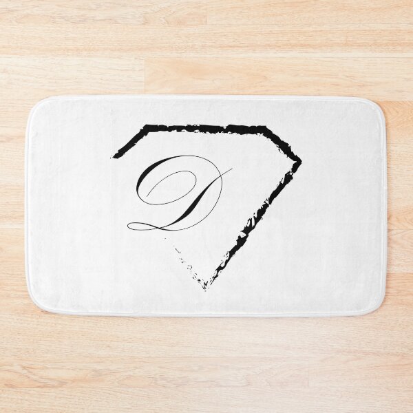 Item preview, D letter monogram initial diamond black designed and sold by mixtape80.