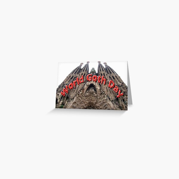 Word Goth Day (Gothic Church) Greeting Card