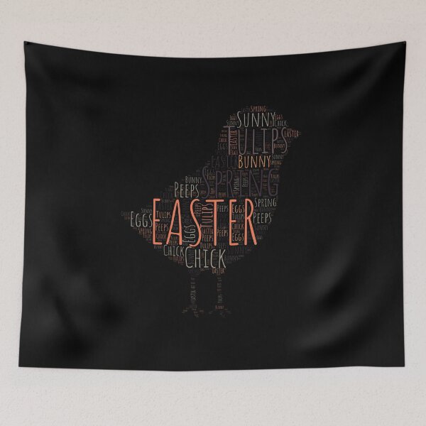 Item preview, Cute Colorful Chick Easter Words designed and sold by JanesCreations.