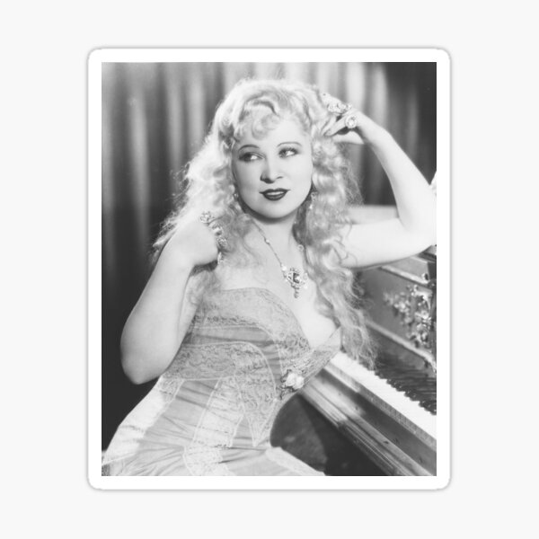 Artikel-Vorschau von Kultige Vintage-Schauspielerin Mae West Aufkleber, designt und verkauft von indiabee.
