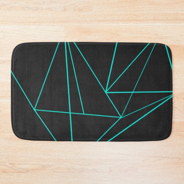 Item preview, Turquoise and black Geometric designed and sold by GeoFormsArt.
