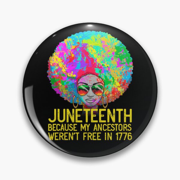 Item preview, Juneteenth My Ancestors Weren't Free in 1776 Afro Woman Gear designed and sold by DynamicDesign.