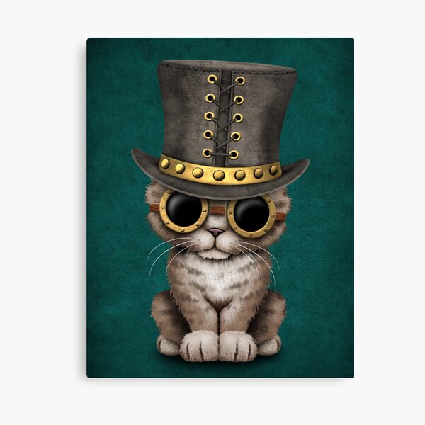 Photo & Art Print Steampunk Grunge Cat