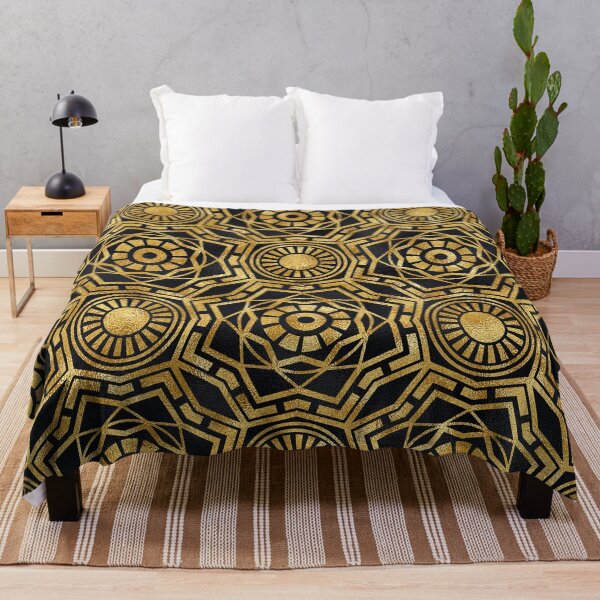 Item preview, Art Deco Golden-Hues And Black Romantic Pattern designed and sold by DEC02.