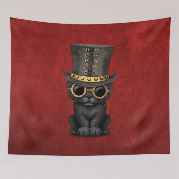 Item preview, Cute Steampunk Black Cat designed and sold by JeffBartels.