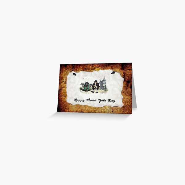 Word Goth Day (Vampires) Greeting Card