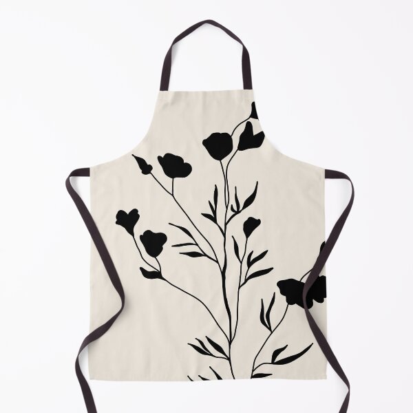 Item preview, Wild Flowers in Black and Beige 1 designed and sold by ArticraftShop.