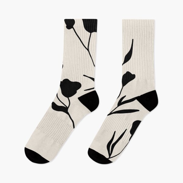 Item preview, Wild Flowers in Black and Beige 1 designed and sold by ArticraftShop.