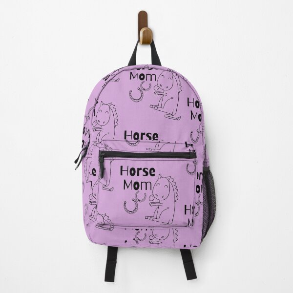 Item preview, Horse Mom & Horseshoes Cute Black Line Drawing Design designed and sold by EarthArtDesigns.
