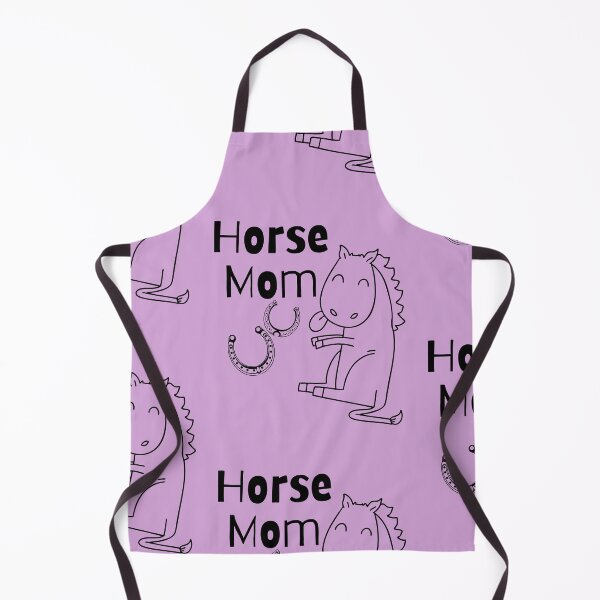 Item preview, Horse Mom & Horseshoes Cute Black Line Drawing Design designed and sold by EarthArtDesigns.