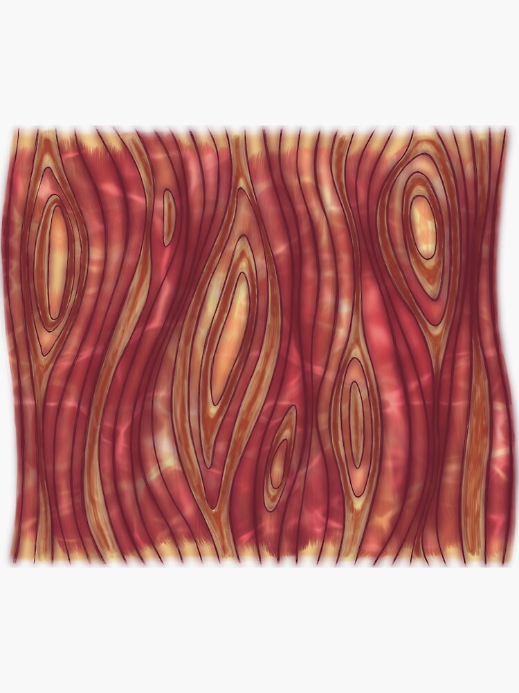 Thumbnail 3 of 3, Sticker, Illusion Pattern Flowing Magma Color Banded designed and sold by BlazeraptorGirl.