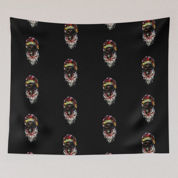 Item preview, Galaxy demons abstract crazy bearded skull  designed and sold by TitaCris.