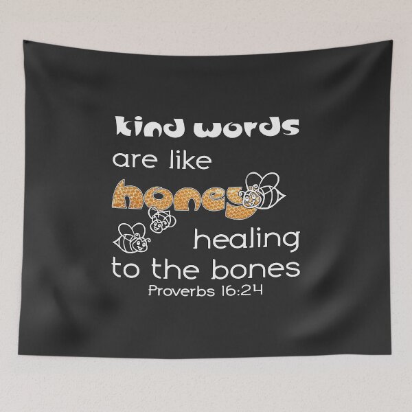 Item preview, Christian Design - Kind Words - Healing to the Bones - Proverbs 16 designed and sold by simplydesignart.
