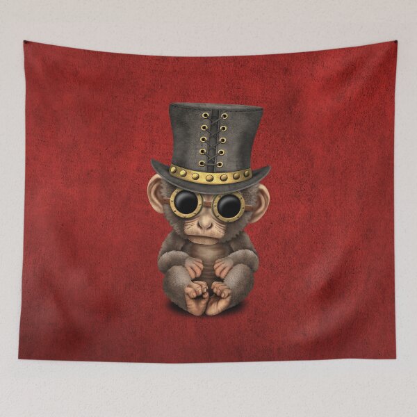 Item preview, Steampunk Baby Monkey Red designed and sold by JeffBartels.