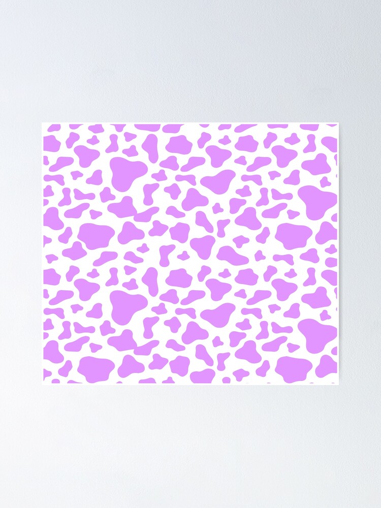 Pastel purple cow print aesthetic pattern  Poster for Sale by