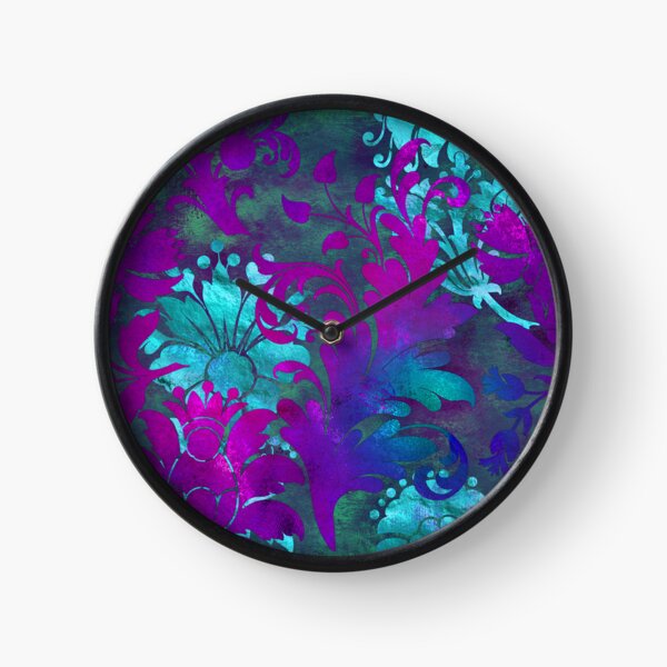 Vista previa del artículo con la obra «Jungle Floral Batik (morado y azul)», diseñado y vendido por murkyswamp.