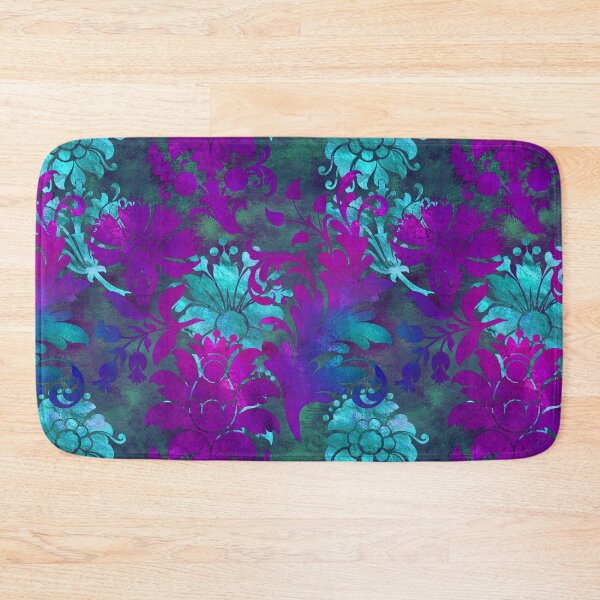 Item preview, Jungle Floral Batik (Purple and Blue) designed and sold by murkyswamp.