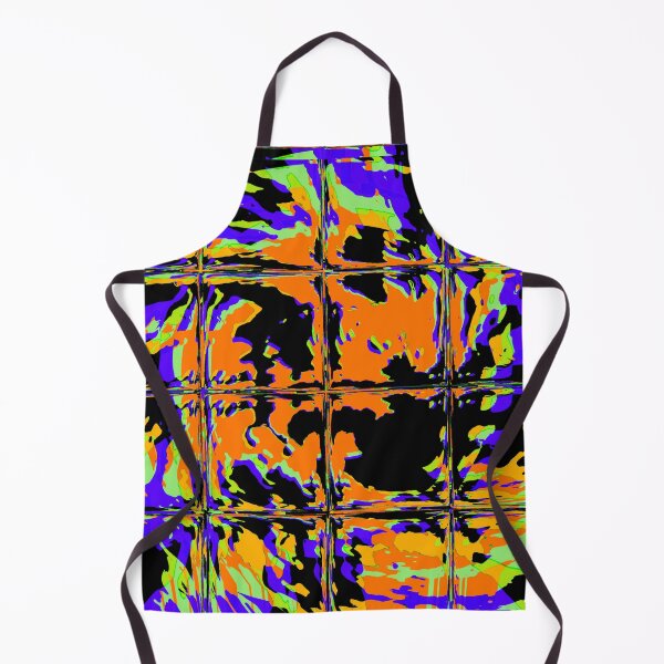 Item preview, Orange Violet Blacklight Rave Glitch Tiles designed and sold by BigTexFunkadelic.