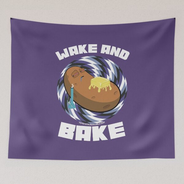 Item preview, Wake and bake stoner baked potato with bong optical illusion 2 designed and sold by YomeHayin.